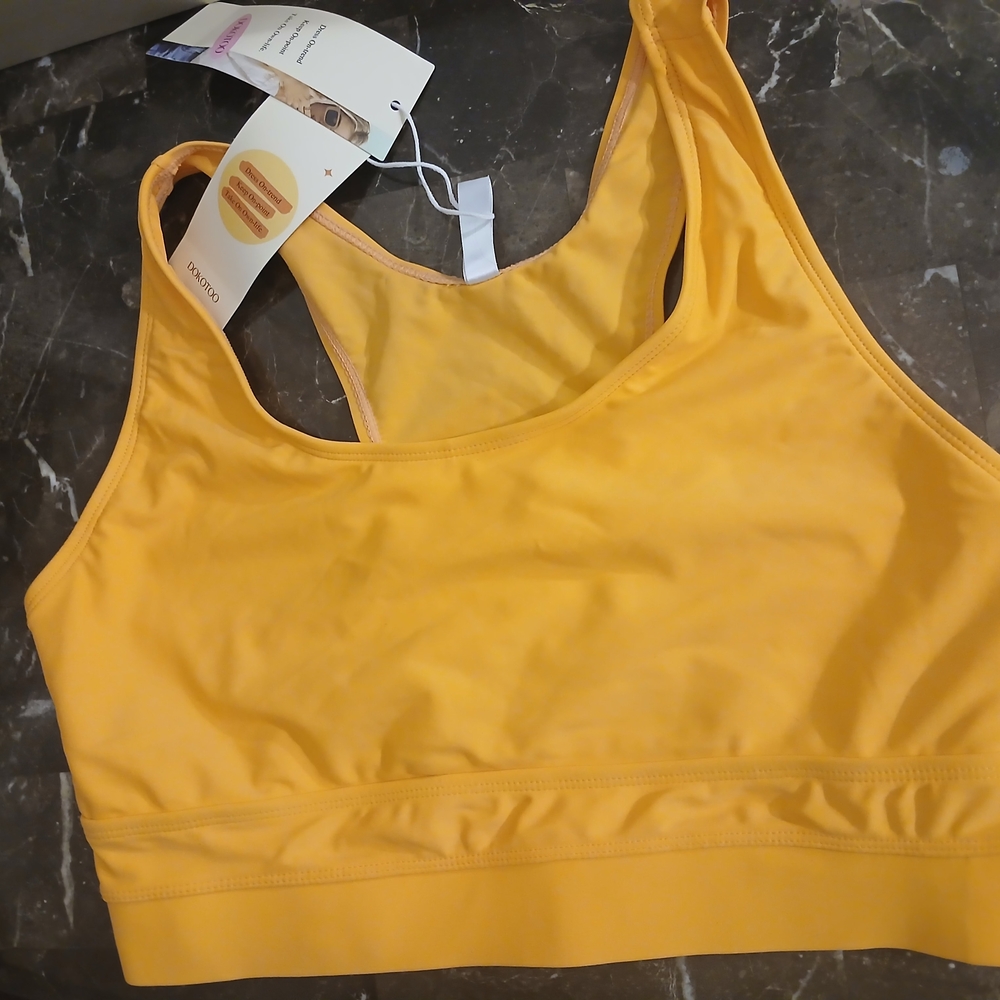 Vibrant Orange Sports Bra Top - Picture 7 of 10